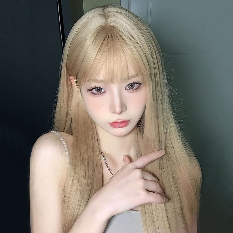 Women's Sweetheart Short Hair Mid-length Korean Style Artificial Daily Full Top Cos Wig