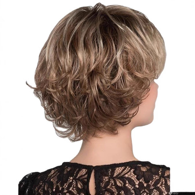 Fashion Short Hair Curly Temperament Fiber Wig Long Curls