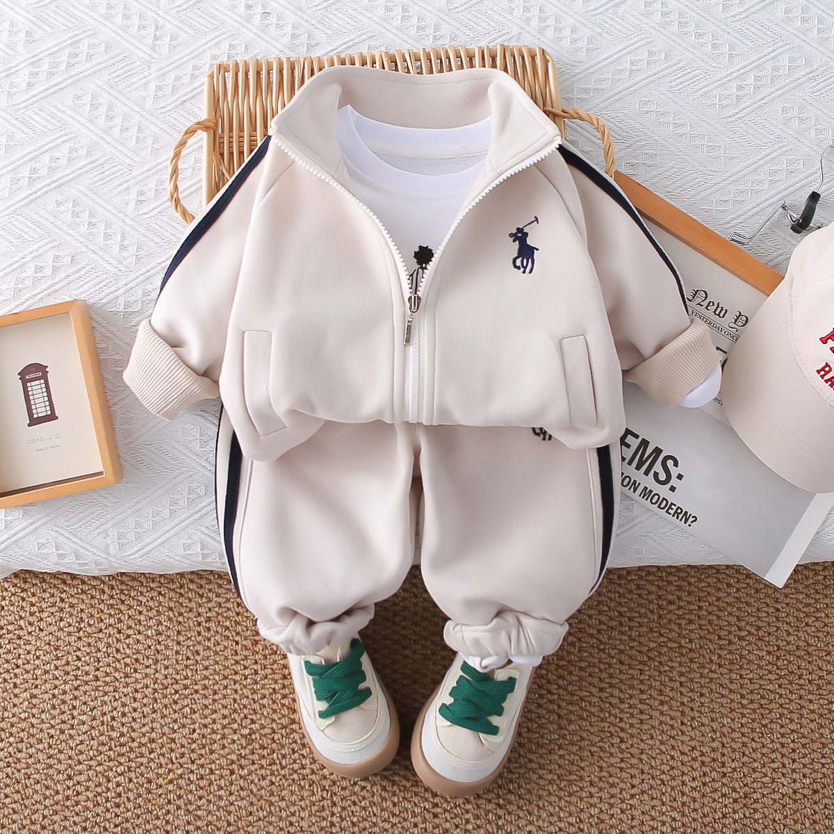Children's Boys Autumn Clothing Western Style Long Sleeve Three-piece Children's Suit