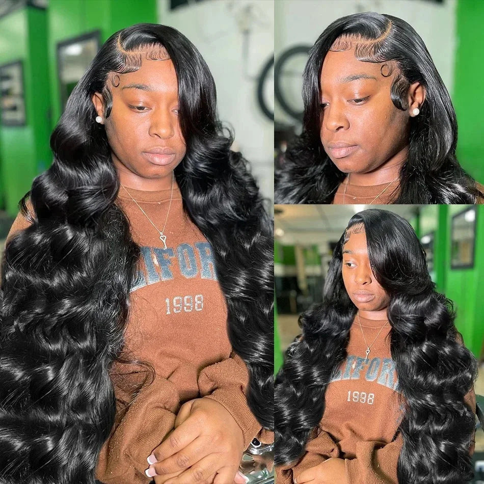 Medium Orange Wine Red Front Lace Wig Long Curls