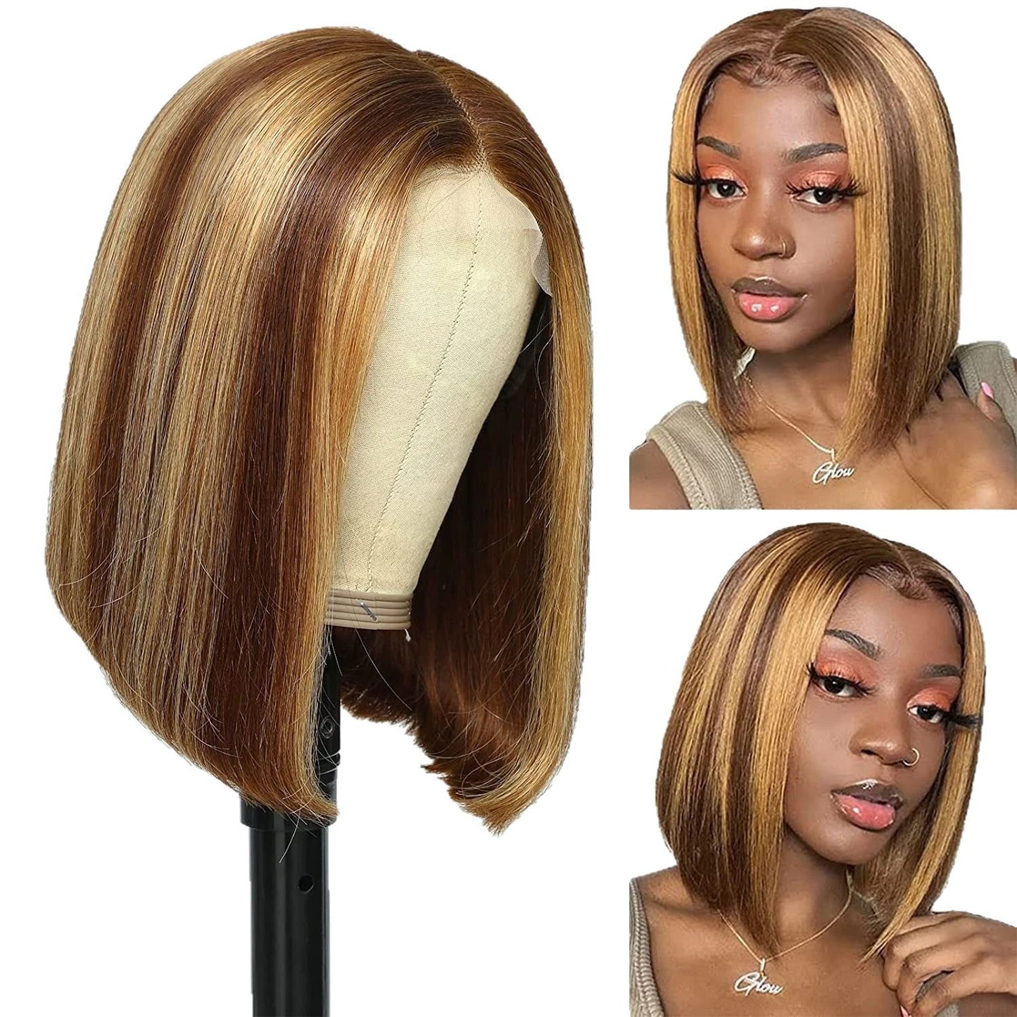 New Innovative Straight Bob Brazilian Human Real Hair Wig