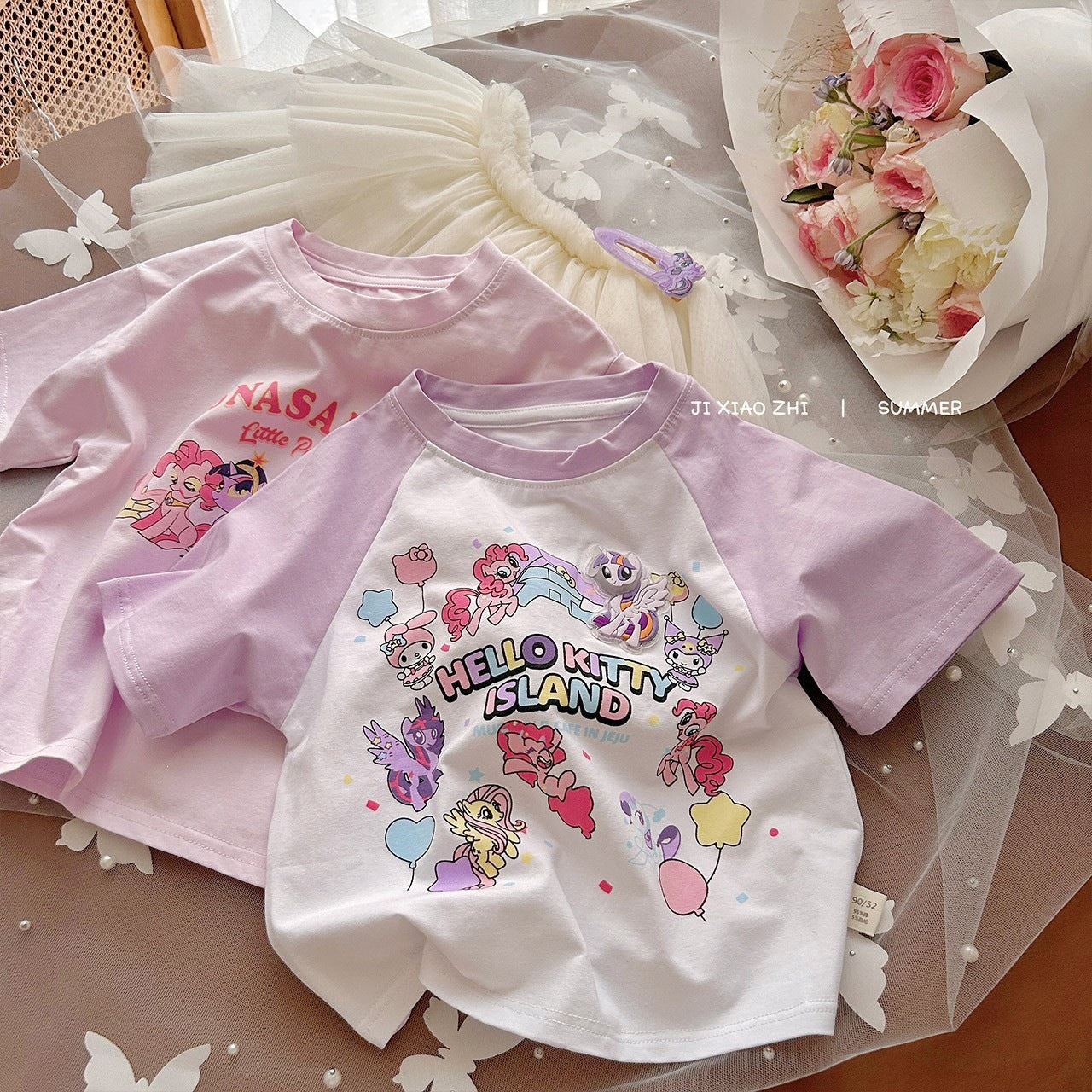 Children's Cute Summer Boys Woven Clothing Hand-held Children's T-shirt