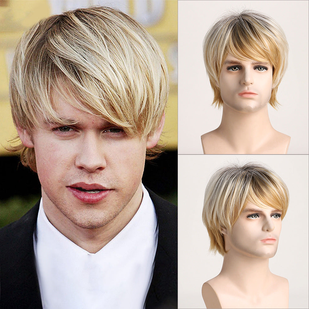 Men's Synthetic Wigs Male Fashion Short Curly Men's Wig