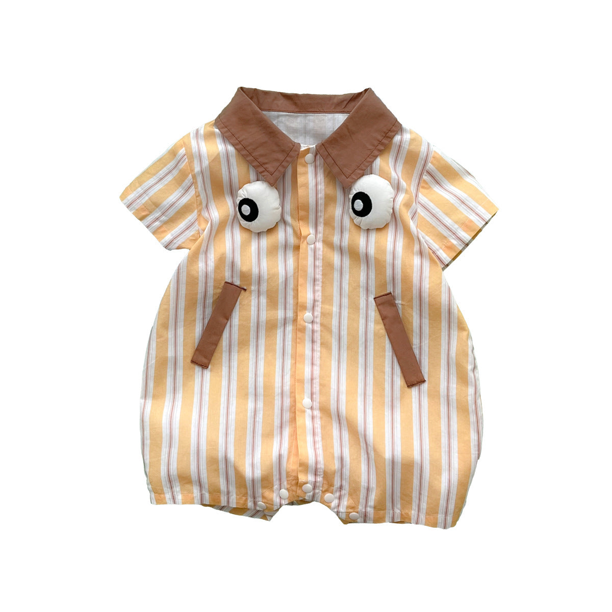 Cotton Romper Boy One-piece Striped Big Jumpsuit, Climbing Suit