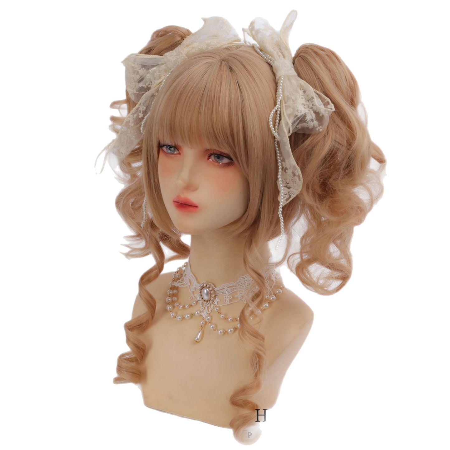 Female Super Fluffy Double Ponytail Ji Wig Short Curly Hair