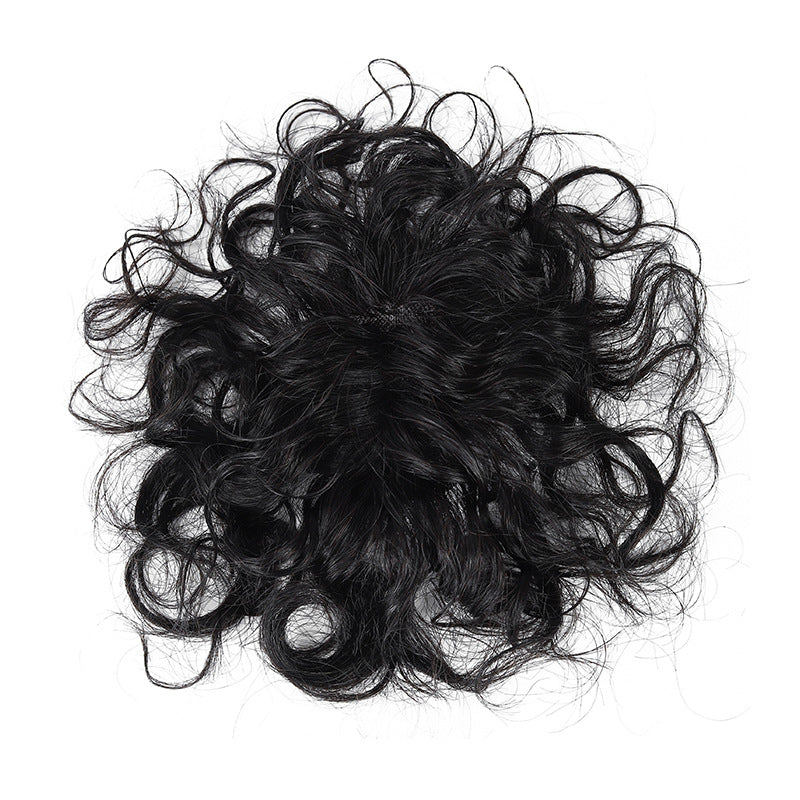 Real Head Cover Gray Increase Volume Wig