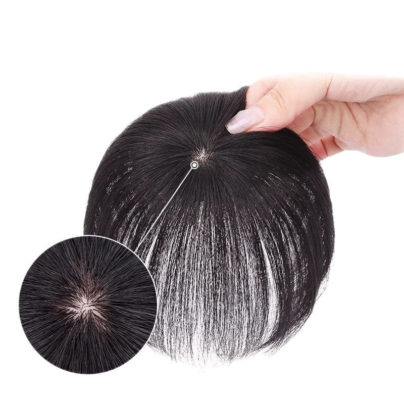 Top Cover Gray Rare Full Human Natural Light Increase Bangs Wig