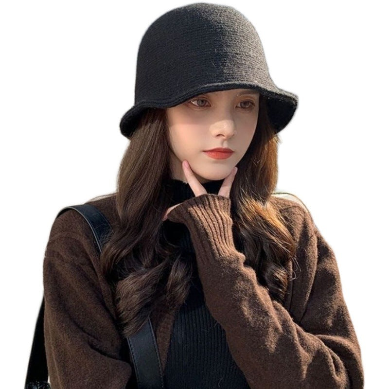 Hat One Female Long Wool Bucket Days Wig Short Curly Hair