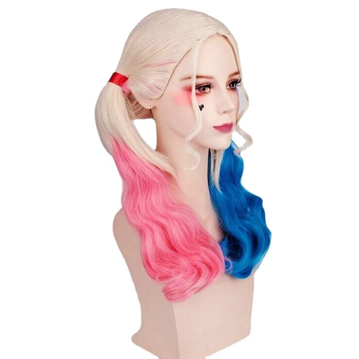 Movie Suicide Squad Ugly Harley Quinn Double Cos Wig