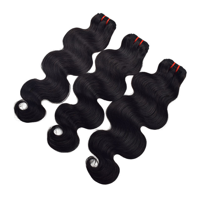 Casual Bone Straight Weft Extension Human Real Hair Wig