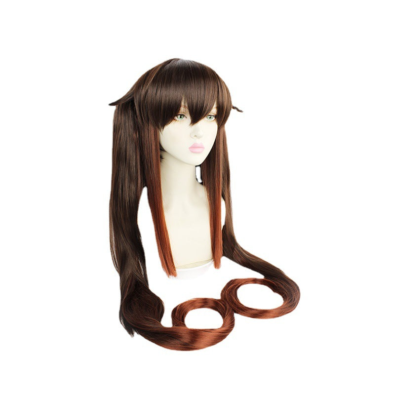 Original God Fiber Brown Black Long Cos Wig