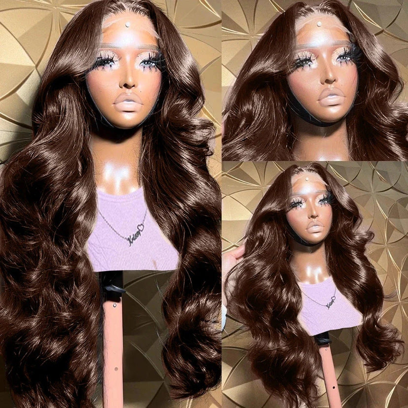 Medium Large Wave Curly Hair Front Lace Plus Mesh Wig Long Curls