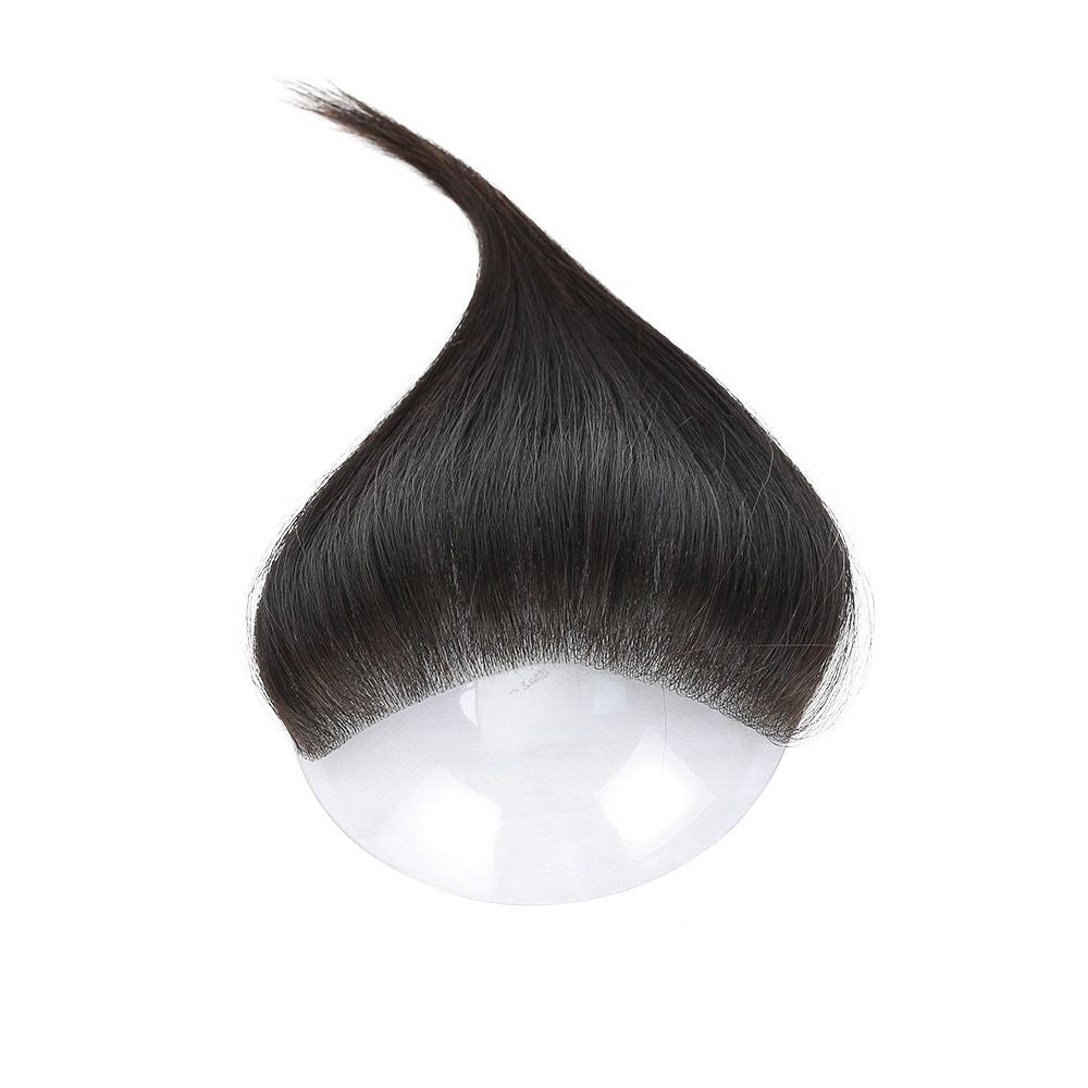 Men's Seamless Forehead Fake Bangs Biological Scalp Real Men's Wig