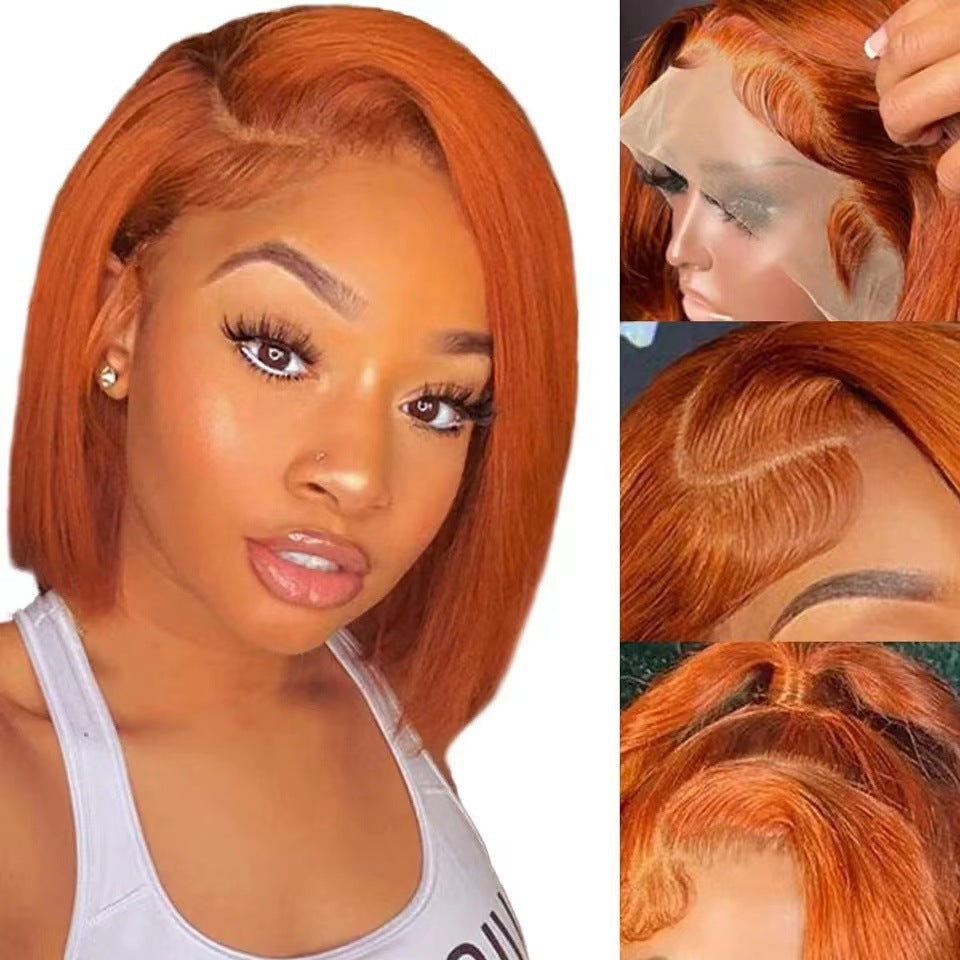 Innovative Stylish Women's Front Lace For Wig Short Straight Hair