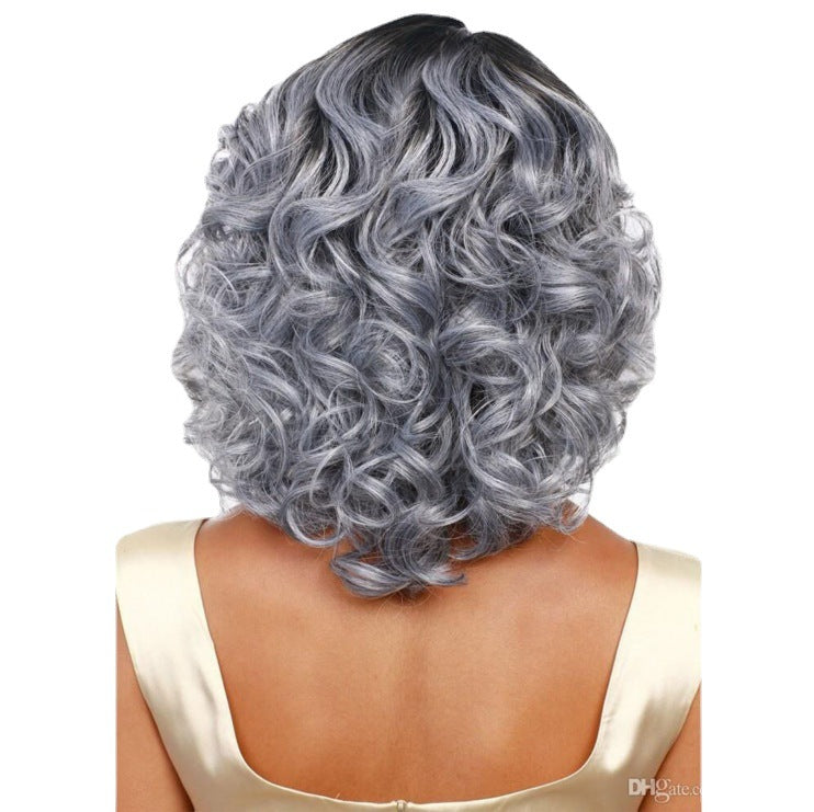 Women's Love Popular Hairstyle Rose Net Fiber Wig Short Curly Hair