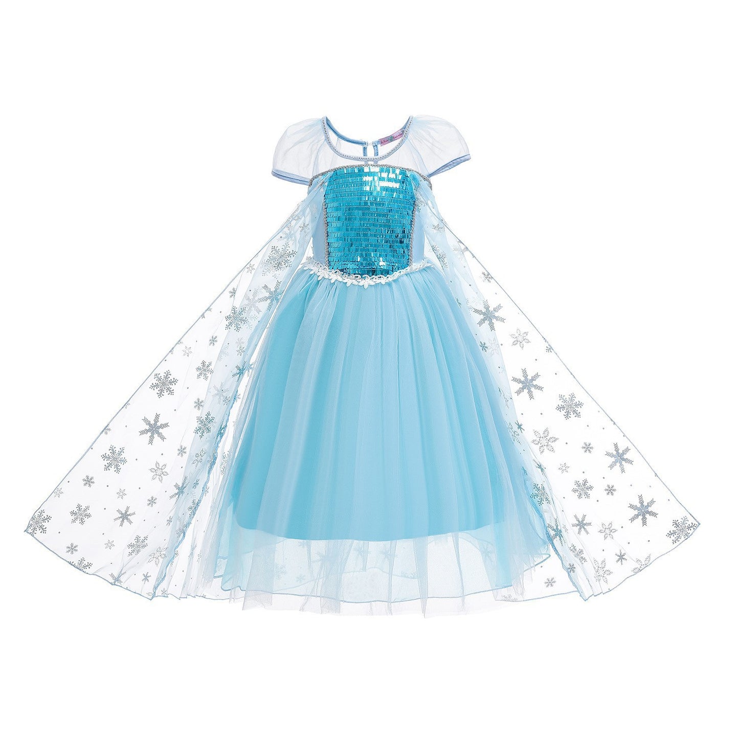 Classy Princess Elsa Frozen Short-sleeved Cotton Children's Dress