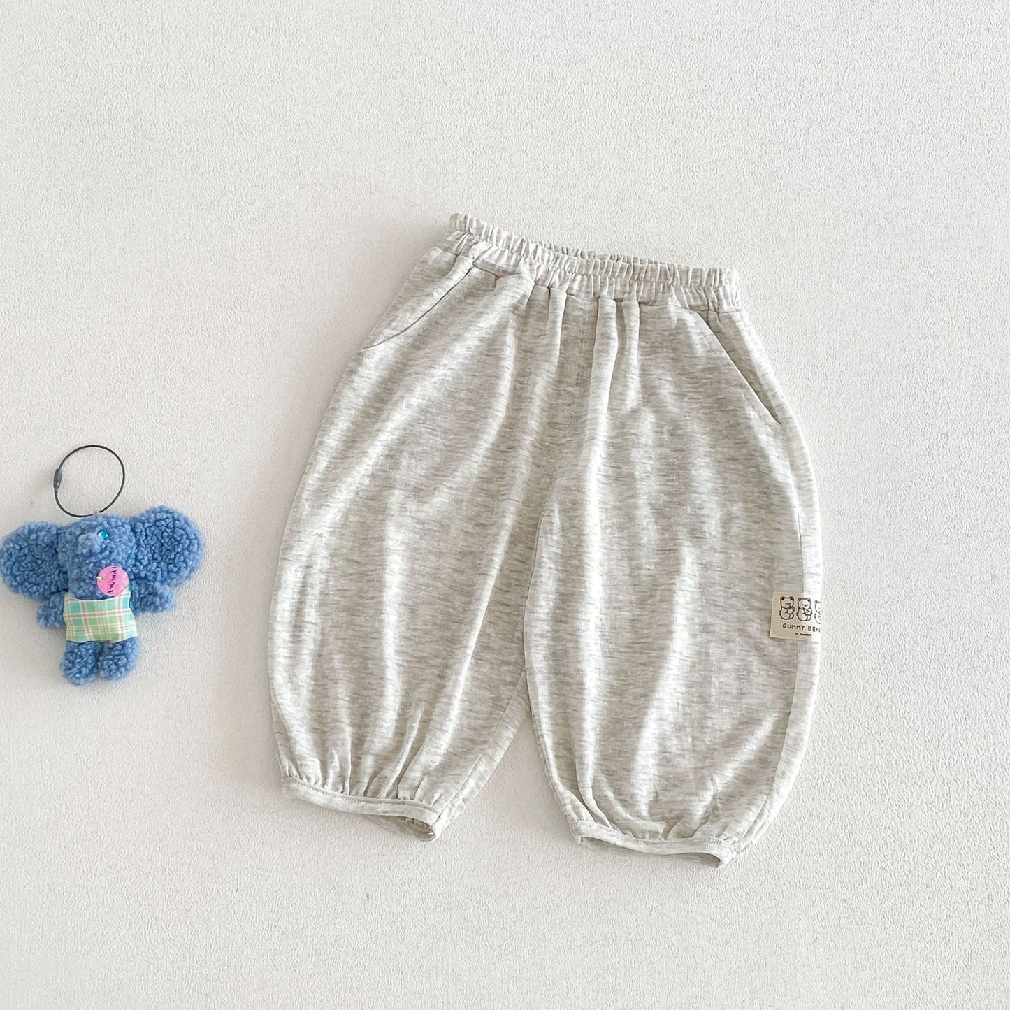 Children's Labeling Anti Mosquito Summer Thin Korean Style Solid Color Breathable Children's Pants