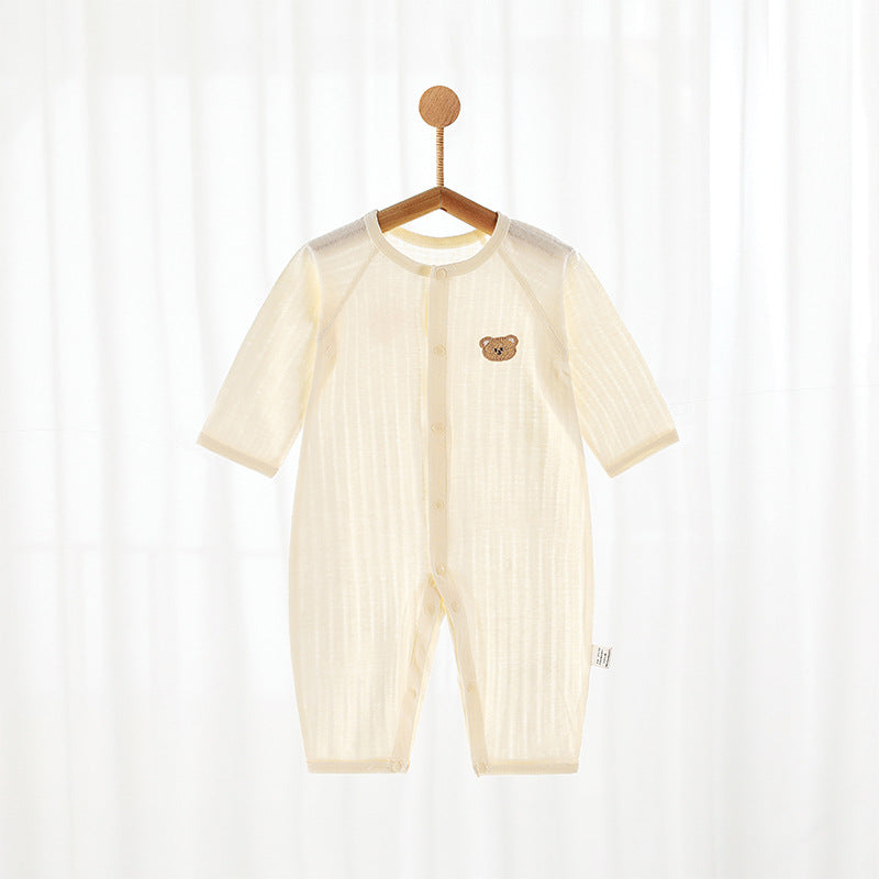 Children's Pure Cotton Class Boneless Born Clothes Long Sleeve Summer Thin Jumpsuit, Climbing Suit