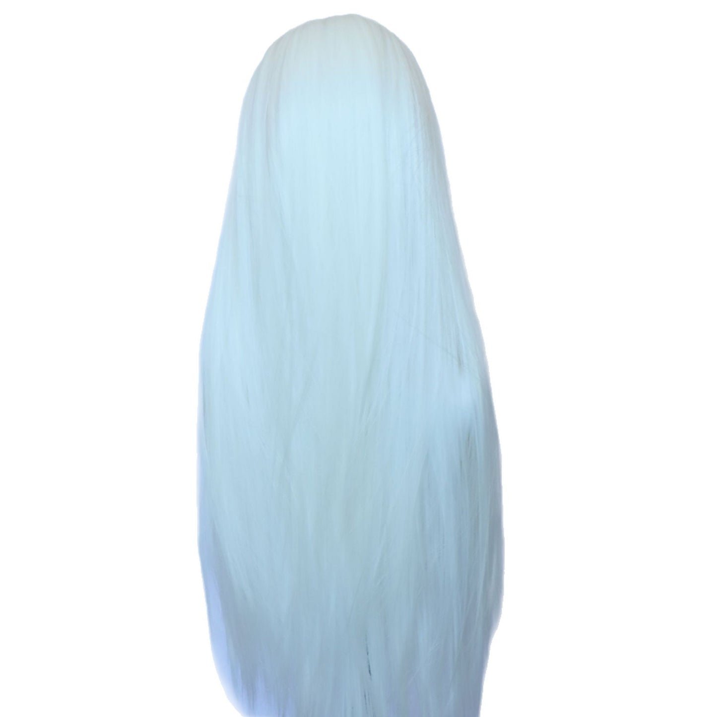 White Free Front Lace Fiber Hair Long Straight Wig