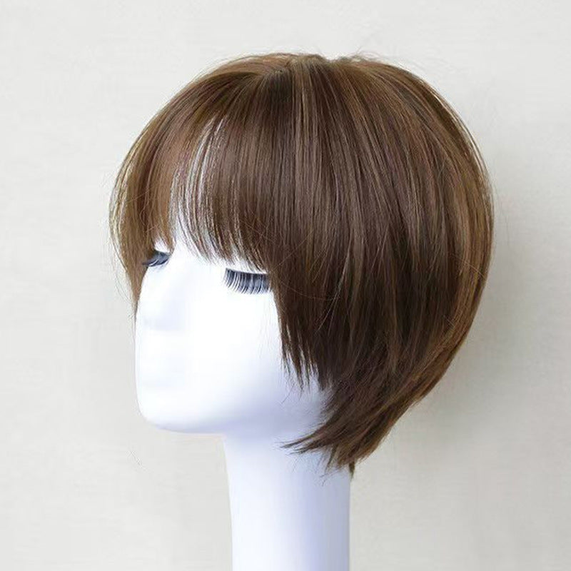 Hanging Ear Short Hair Thin Handsome Neutral Full Top Breathable Other Wig