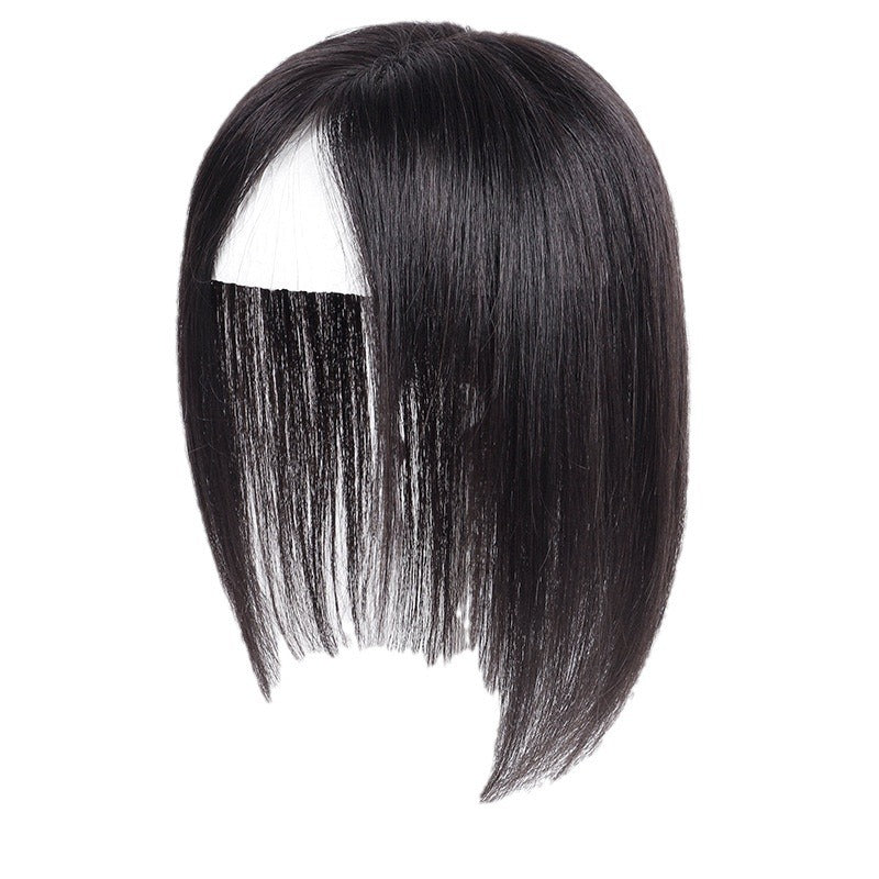 Women's Supplementing Piece Human Cover Gray Additional Wig