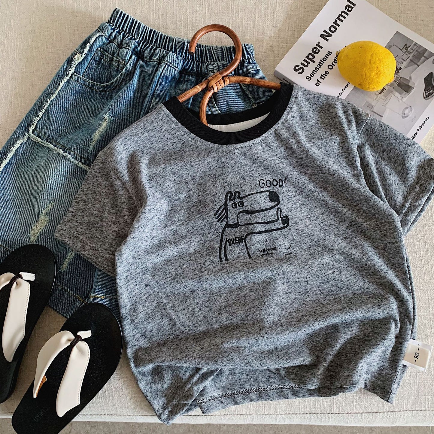 Children's Summer Korean Style Pony Print Fashionable Children's T-shirt