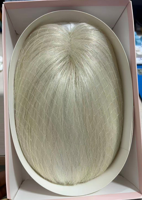 Women's Hair Supplementing Piece Human Cover Gray Other Wig