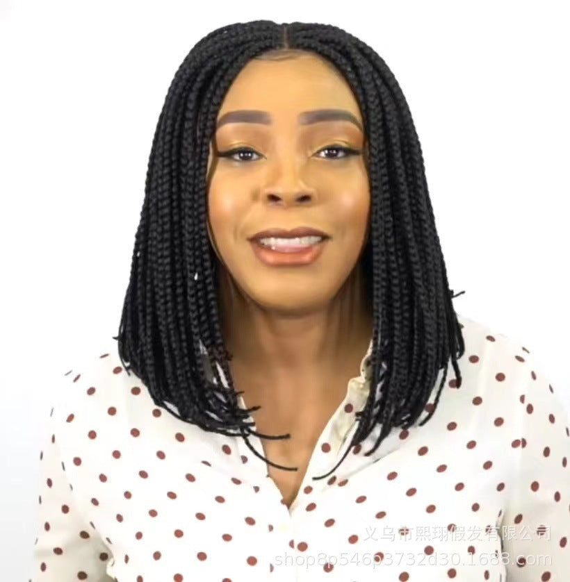 Braid Female African Medium Chemical Fiber Wig Long Curls