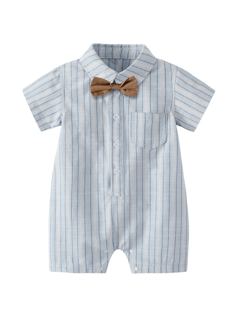 Men's Korean Style Gentleman Bow Tie Jumpsuit Thin Jumpsuit, Climbing Suit