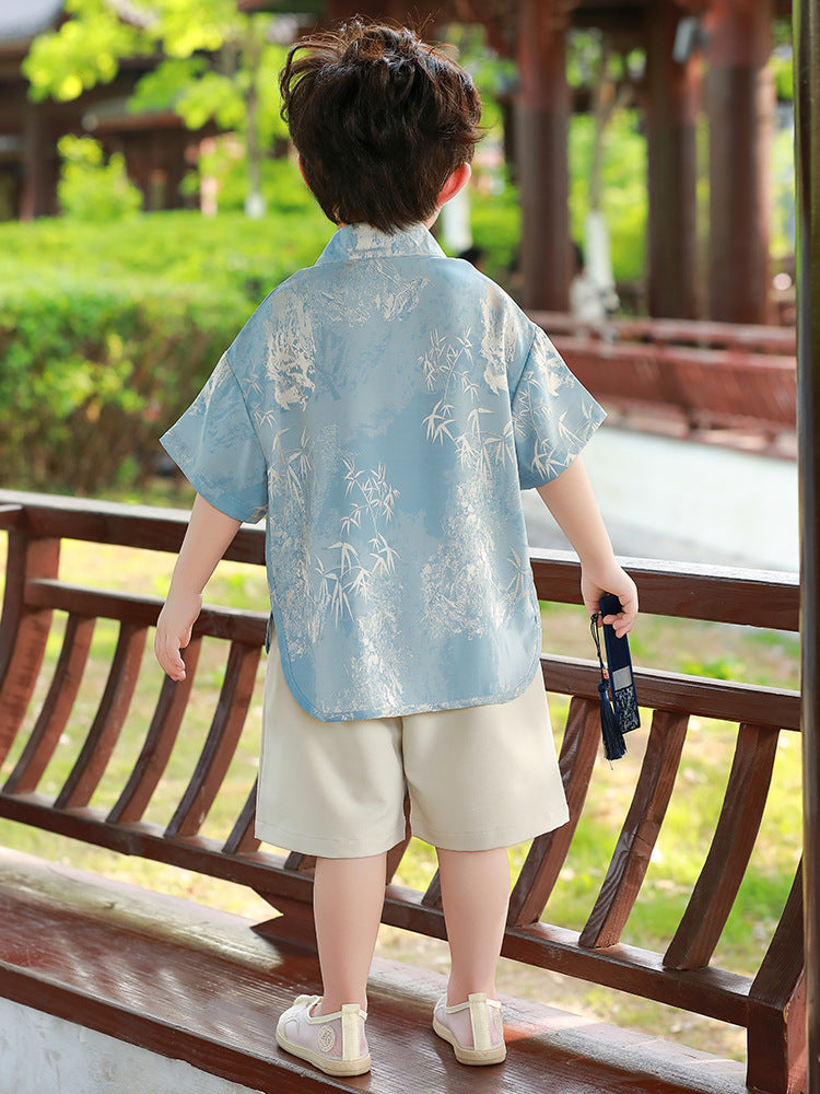 Children's Short Sleeve Tang Costume Han Summer Dragon Boat Festival Children's Suit