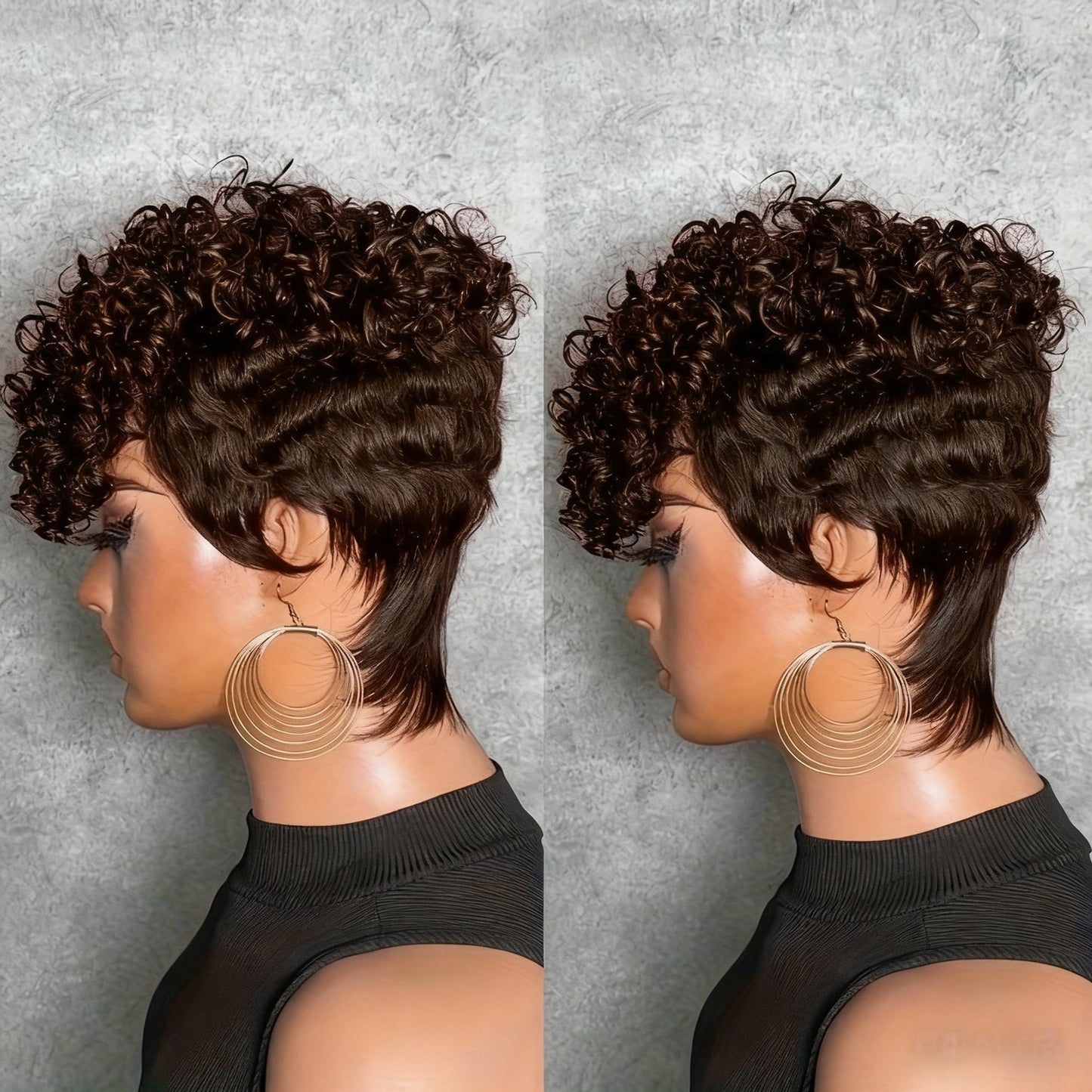 Charming Unique Human Set Full Mechanism Real Hair Wig