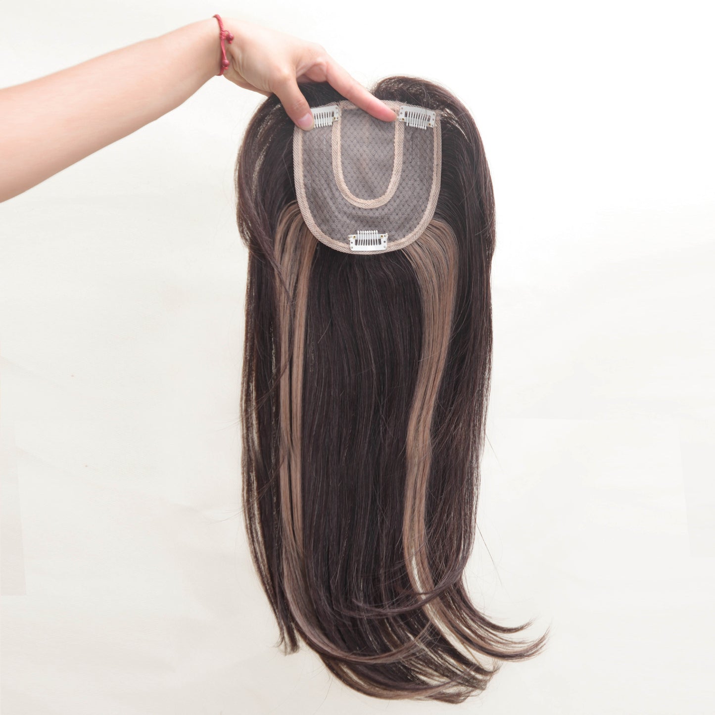 Highlight Gradient Head Bangs Hair Supplementing Piece Wig