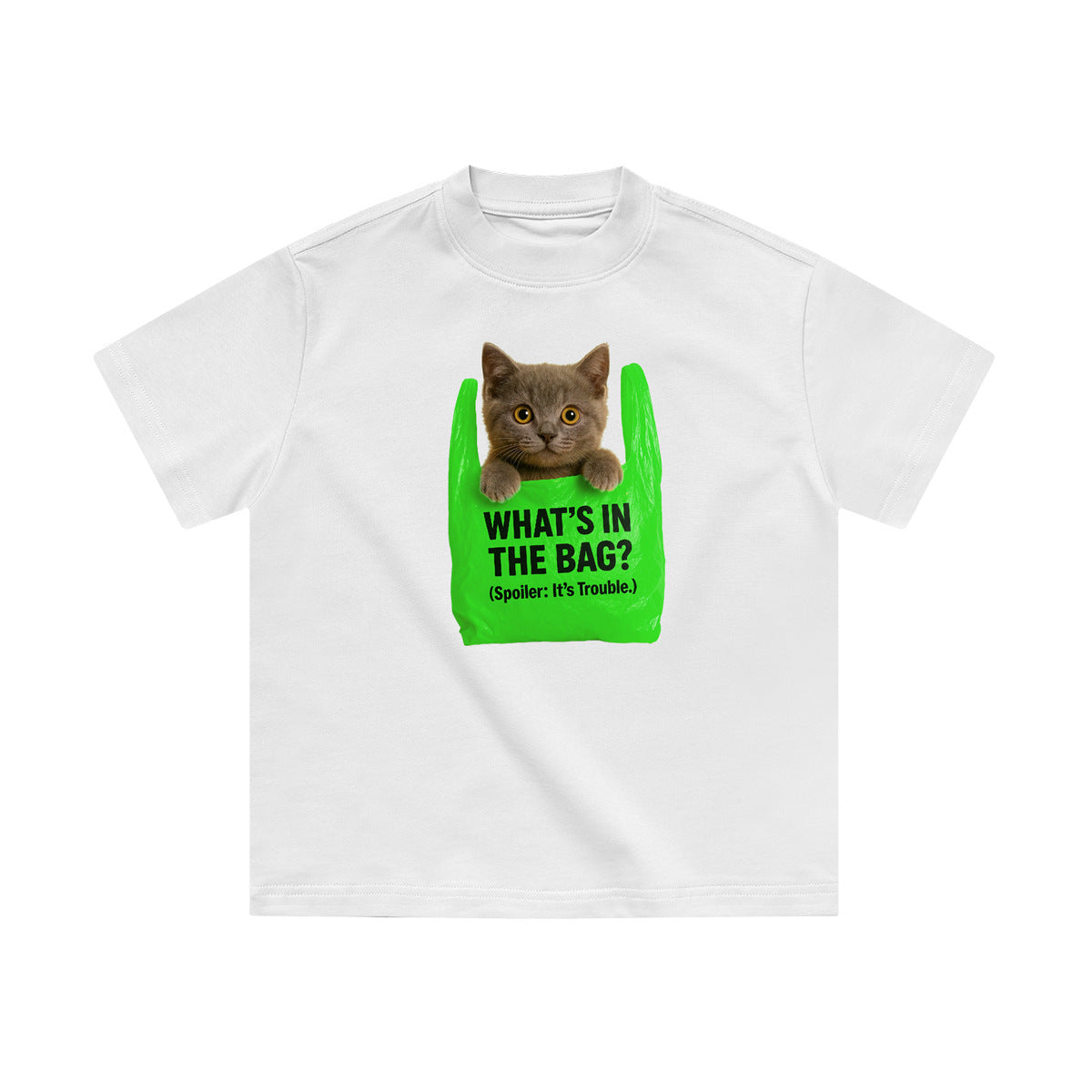 Children's Big Short Sleeve Heavy Cotton Boys Fun Top Loose Children's T-shirt