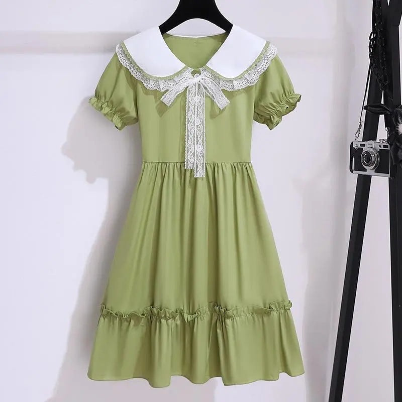 Children's Summer Western Style Fashion Thin Doll Collar Children's Dress