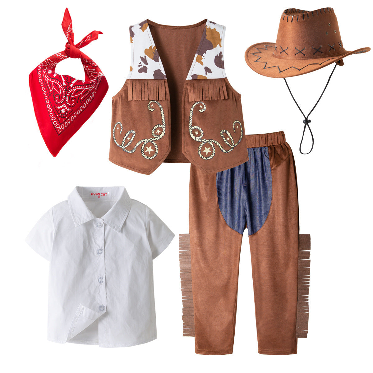 Children's Denim Holiday Clothes Boys Corner Performance Wear Vest Children's Suit