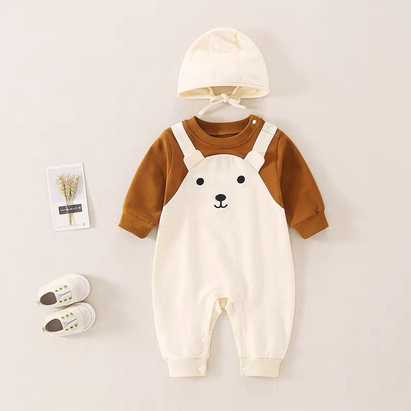 Boy Full Moon Long Sleeve Western Style Jumpsuit Super Cute Jumpsuit, Climbing Suit