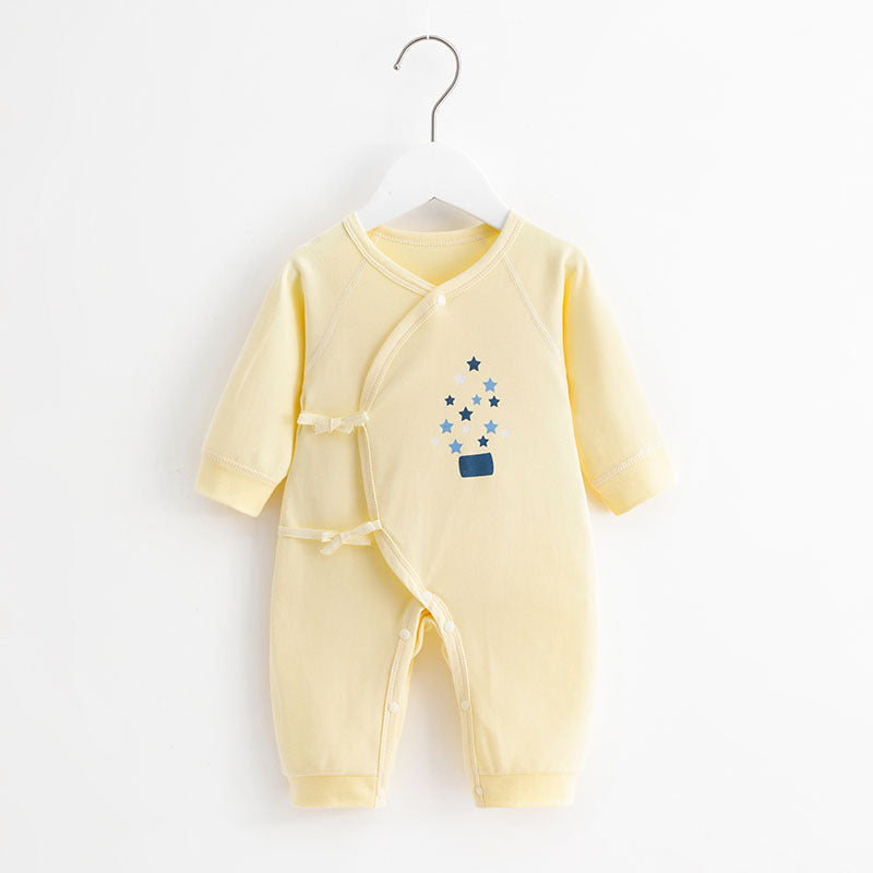 Rompers Born Boneless Cotton Closed Bellyband Crawling Jumpsuit, Climbing Suit