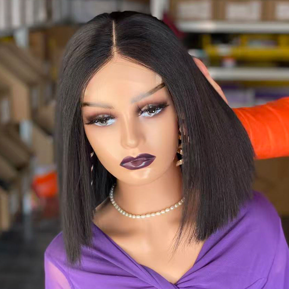 Charming Casual Beautiful Human Bone Straight Real Hair Wig