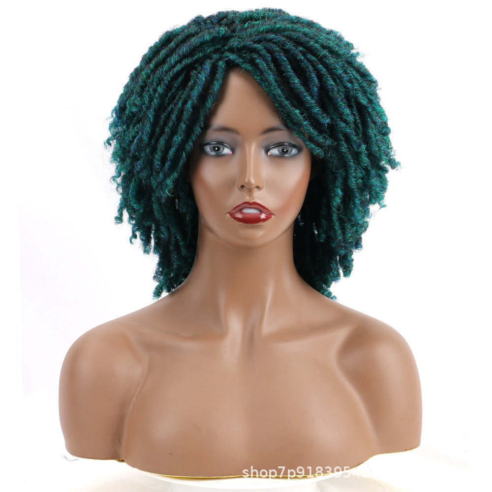 African Wigs With Small Curly Hair Dreadlocks Headgear Hollow Other Wig