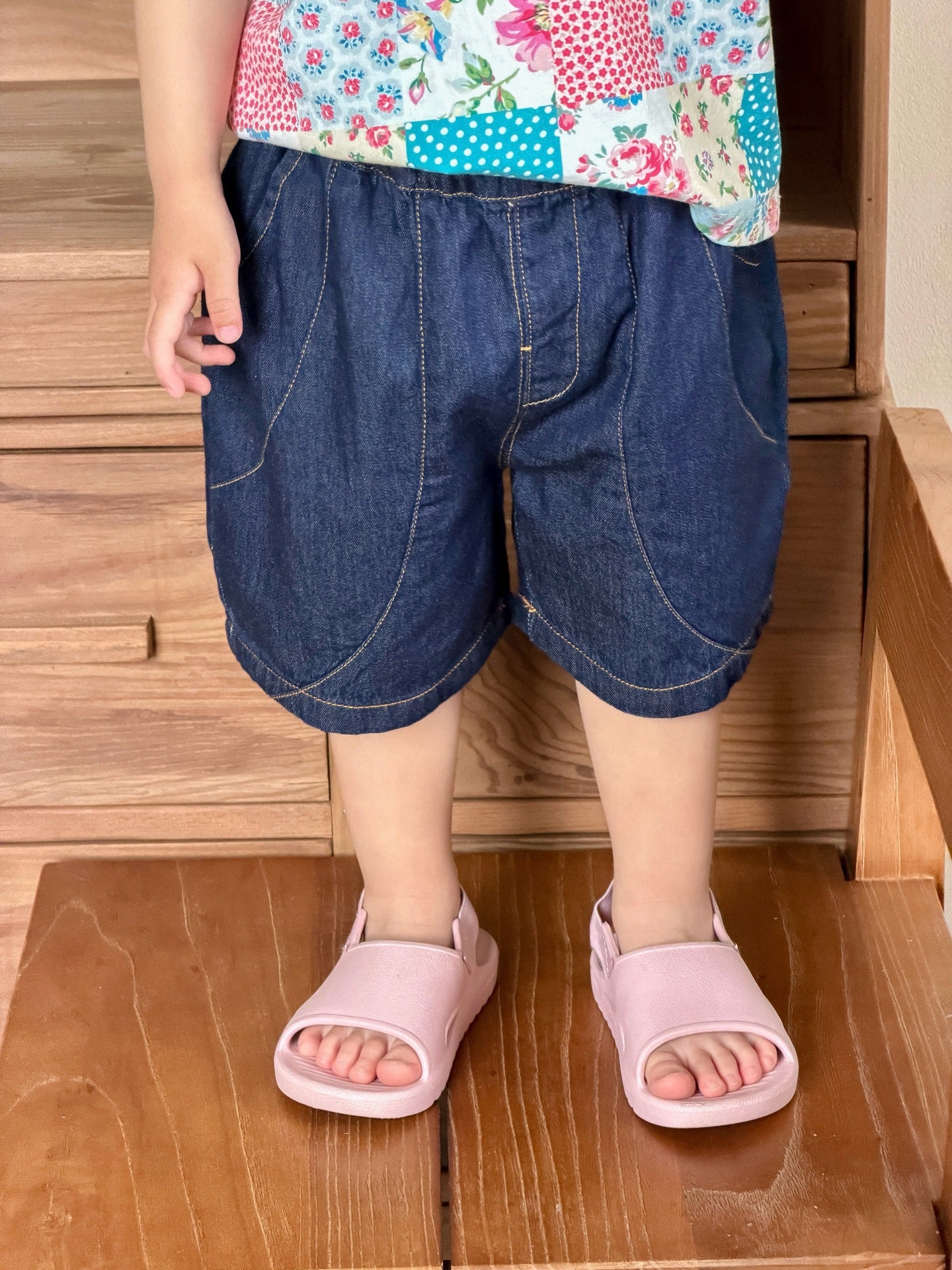 Children's Short-sleeved T-shirt Summer Thin Korean Clothing Clothes Boy's Denim Children's Suit