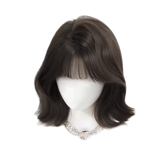 Fluffy Natural French Style Modified Face Tail Wig Short Curly Hair