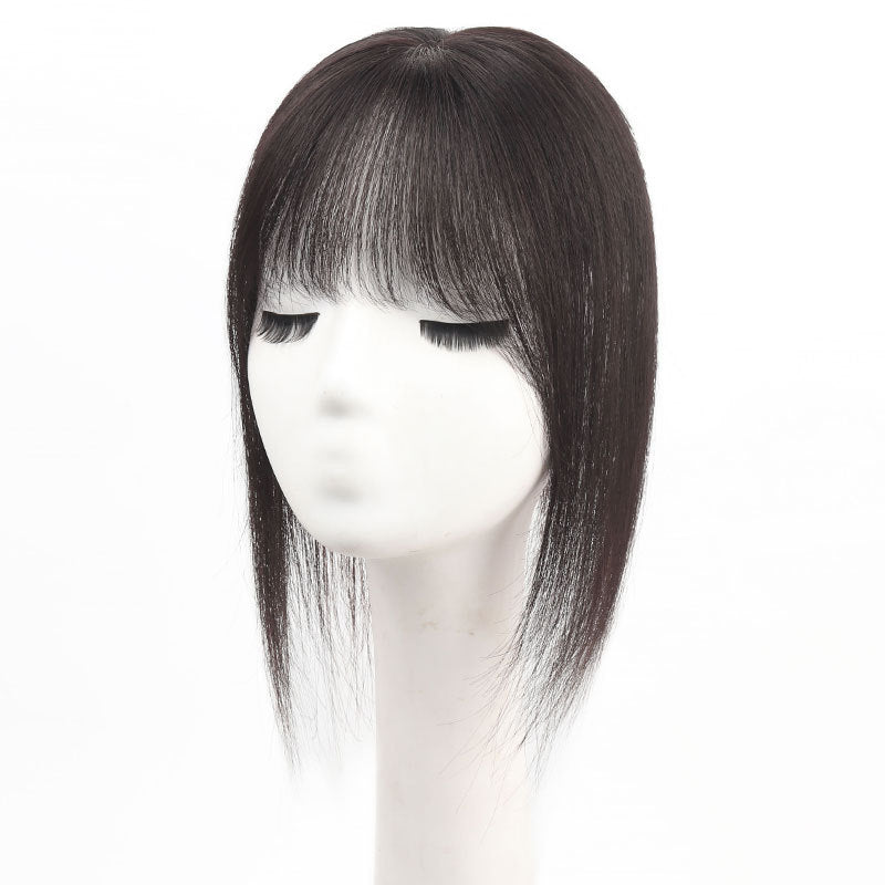 Piece Female Human Invisible Seamless Cover Gray Extra Volume Fluffy Wig
