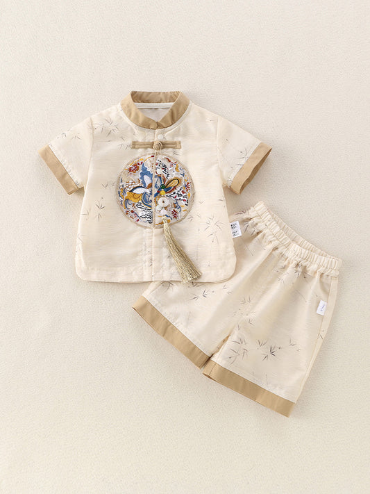 Style Embroidery One Year Old Celebration Dress Going Out Rompers Children's Suit