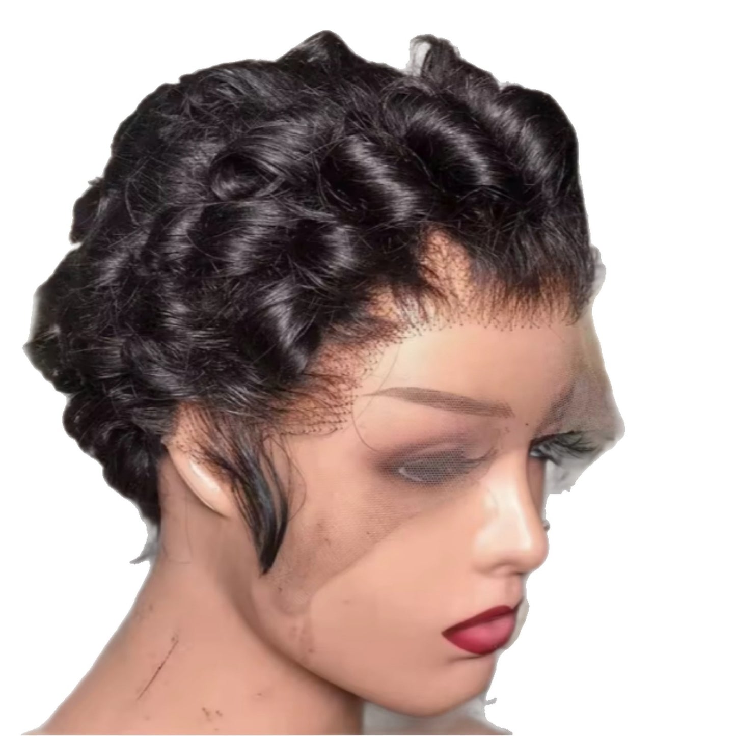 Casual Front Lace Human Wigs Headgear Real Hair Wig