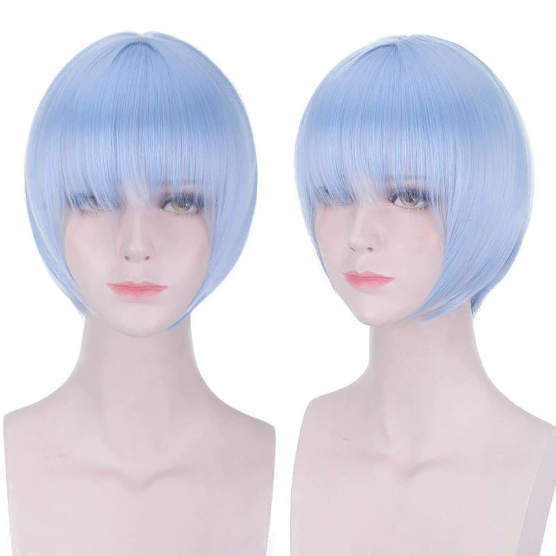 Neon Genesis Evangelion Purple Curly Hair Cos Wig