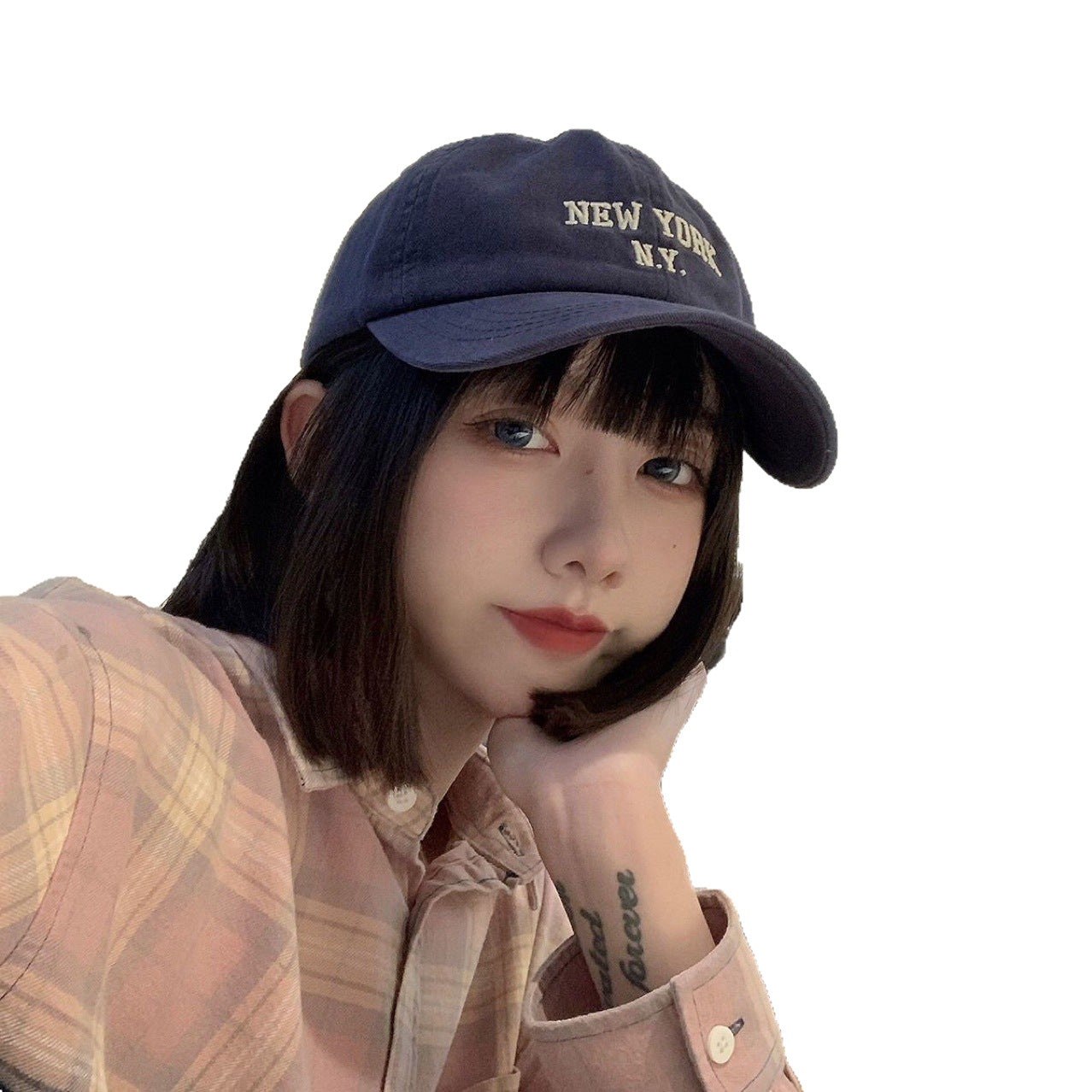 Women's Human Collarbone Length Haircut Fashion Korean Wig Short Straight Hair