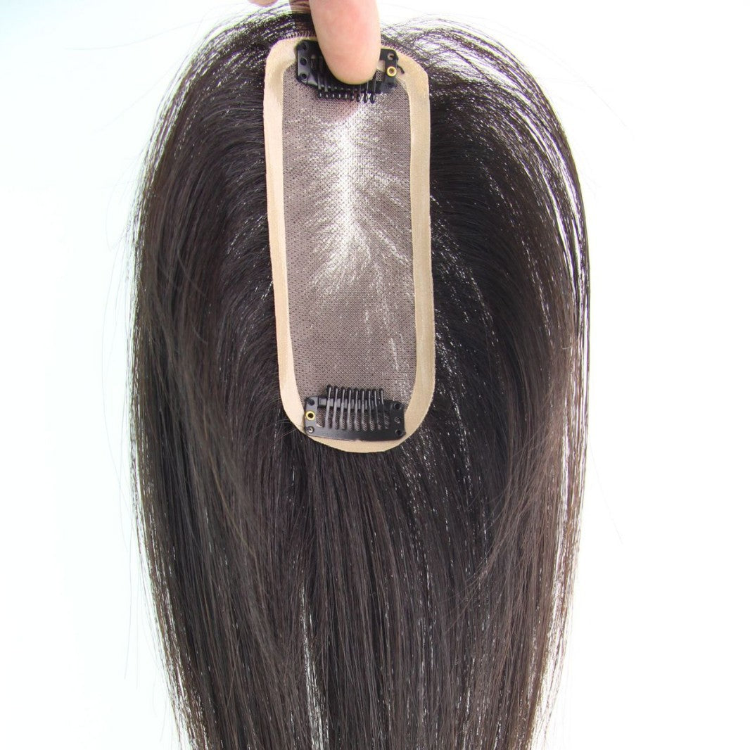 Full Hand-woven Hair Supplementing Piece Real Human Head Seam Breathable Wig Bangs