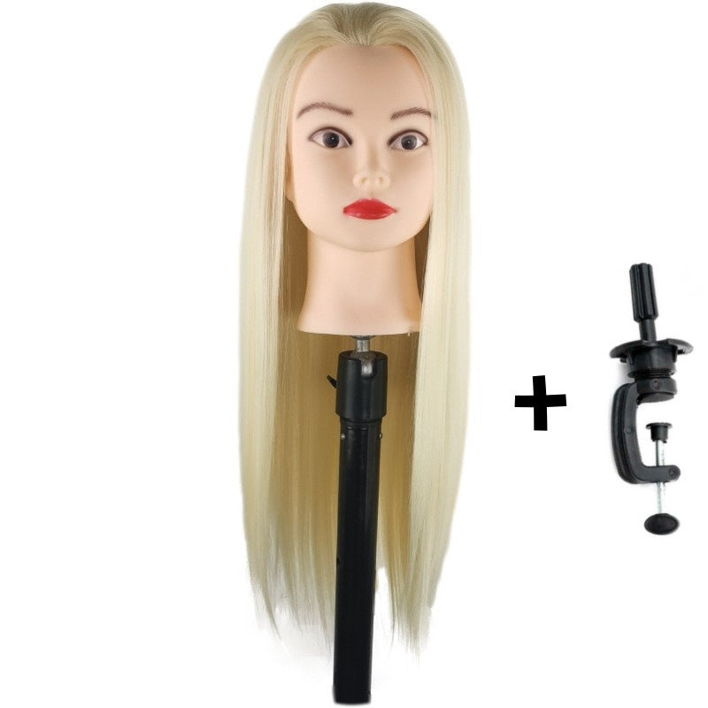 Model Head Mock Fiber Mannequin Hair Styling Updo Practice Other Wig