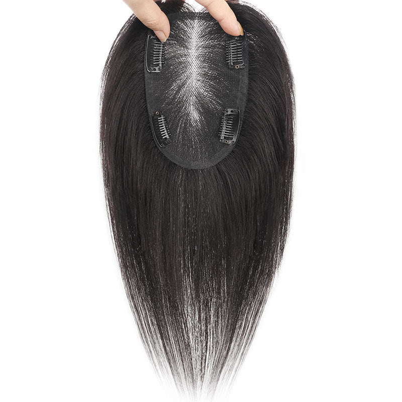 Net Set Female Head Hair Supplementing Piece Cover Gray Additional Wig