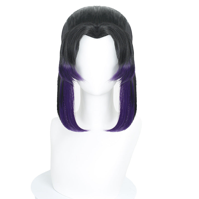 No Butterfly Bear Worm Ponytail Short Hair Black Cos Wig